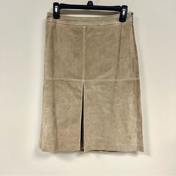 LOFT Dresses & Skirts - Loft NWT tan suede knee length skirt.  Size 4